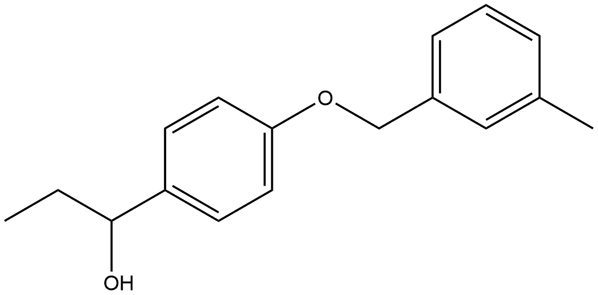 α-Ethyl-4-[(3-methylphenyl)methoxy]benzenemethanol Structure