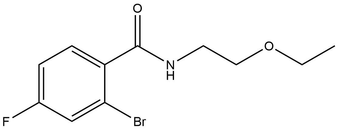 2-Bromo-N-(2-ethoxyethyl)-4-fluorobenzamide Structure