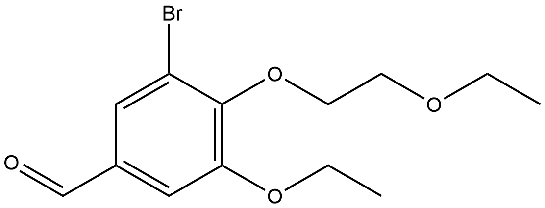 3-Bromo-5-ethoxy-4-(2-ethoxyethoxy)benzaldehyde Structure