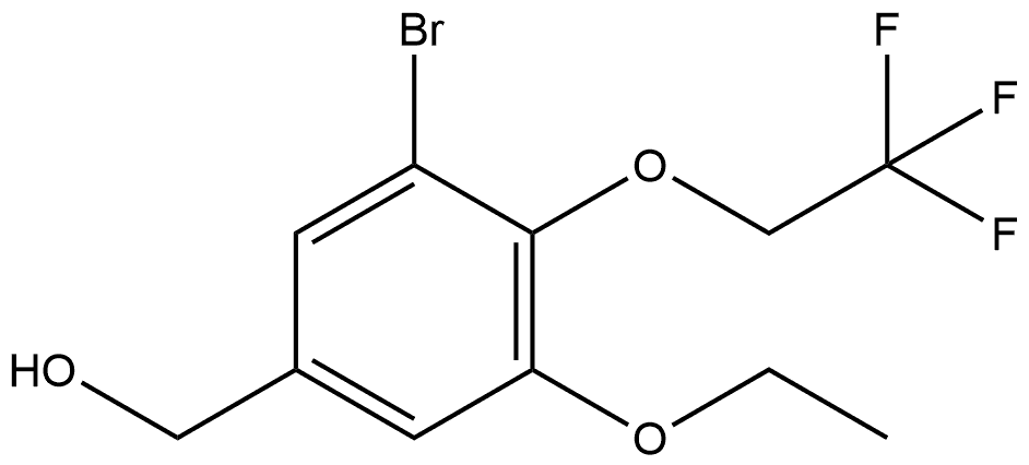 3-Bromo-5-ethoxy-4-(2,2,2-trifluoroethoxy)benzenemethanol Structure