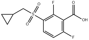 3-cyclopropylmethanesulfonyl-2,6-difluorobenzoic acid Structure