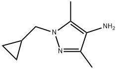 1H-Pyrazol-4-amine, 1-(cyclopropylmethyl)-3,5-dimethyl- Structure