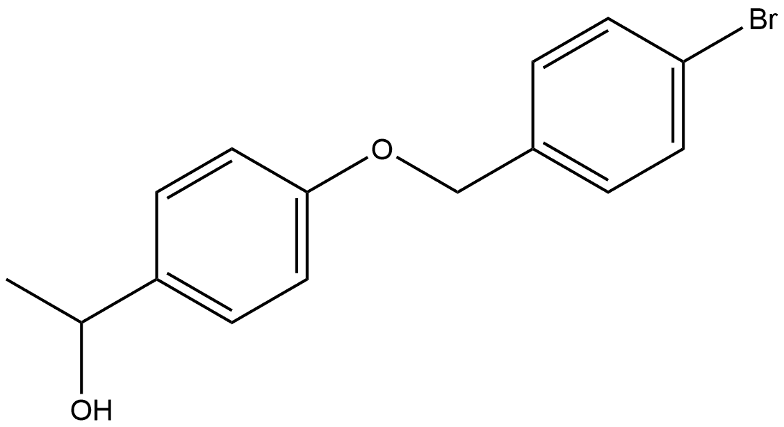 1-{4-[(4-bromophenyl)methoxy]phenyl}ethan-1-ol 구조식 이미지