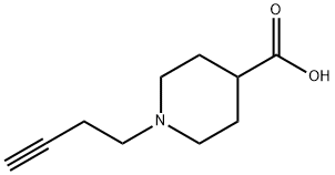 4-Piperidinecarboxylic acid, 1-(3-butyn-1-yl)- Structure