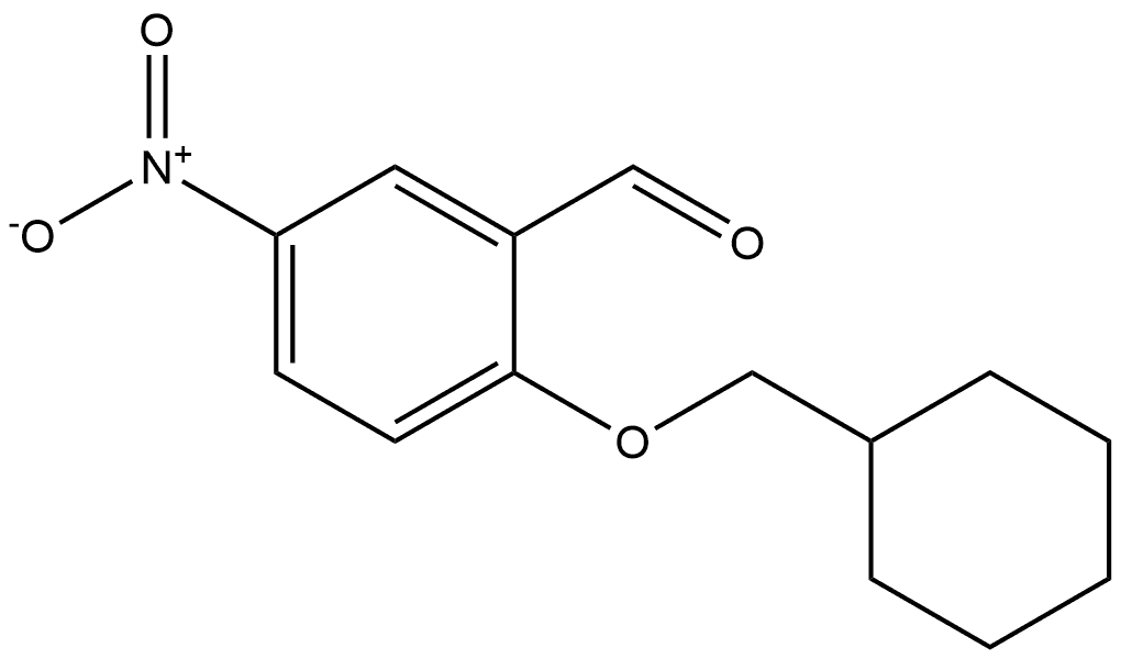 2-(cyclohexylmethoxy)-5-nitrobenzaldehyde Structure