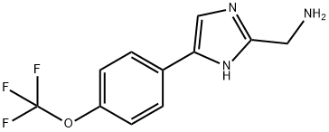 (5-(4-(Trifluoromethoxy)phenyl)-1H-imidazol-2-yl)methanamine 구조식 이미지