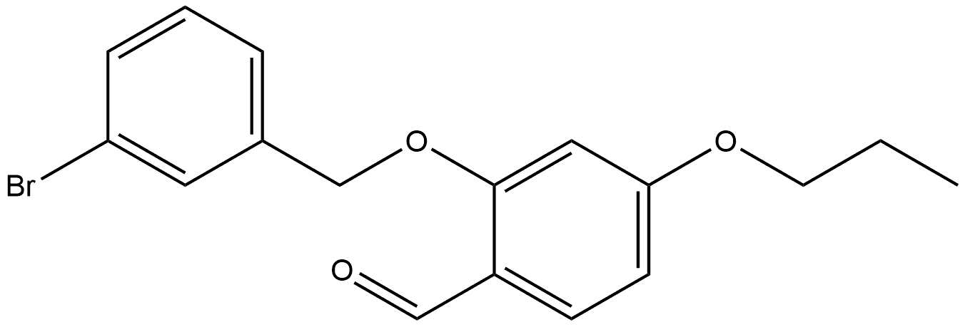 2-[(3-Bromophenyl)methoxy]-4-propoxybenzaldehyde Structure