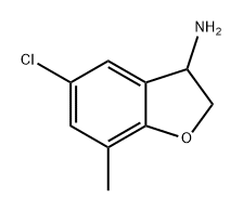 3-Benzofuranamine, 5-chloro-2,3-dihydro-7-methyl- 구조식 이미지