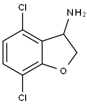 4,7-Dichloro-2,3-dihydro-1-benzofuran-3-amine Structure