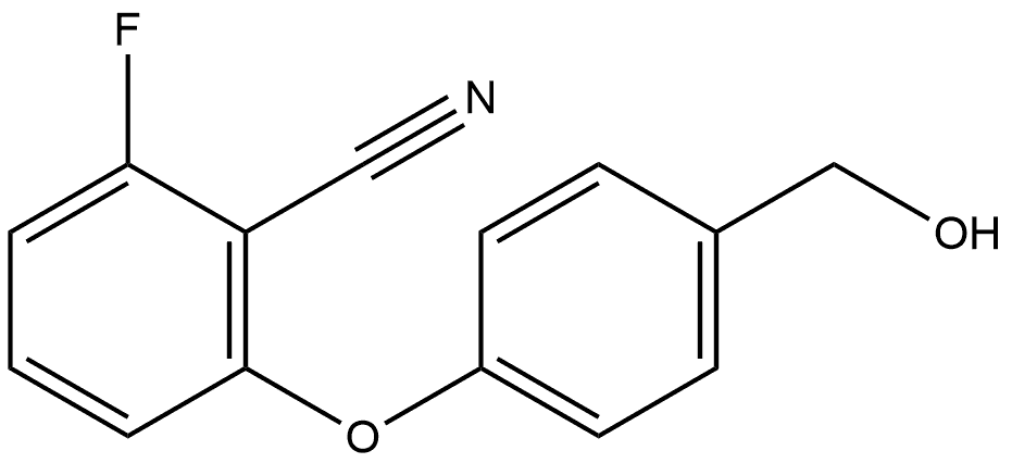 2-Fluoro-6-[4-(hydroxymethyl)phenoxy]benzonitrile Structure