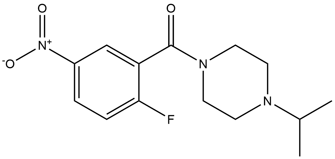 (2-fluoro-5-nitrophenyl)(4-isopropylpiperazin-1-yl)methanone Structure