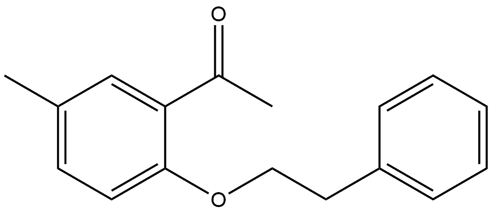 1-[5-Methyl-2-(2-phenylethoxy)phenyl]ethanone Structure