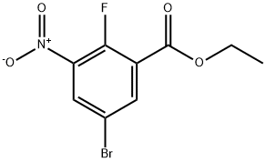 Benzoic acid, 5-bromo-2-fluoro-3-nitro-, ethyl ester Structure