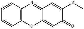 3H-Phenoxazin-3-one, 2-(methylthio)- Structure