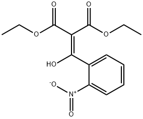 Propanedioic acid, 2-[hydroxy(2-nitrophenyl)methylene]-, 1,3-diethyl ester 구조식 이미지