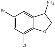 5-Bromo-7-chloro-2,3-dihydro-1-benzofuran-3-amine Structure