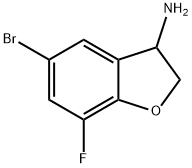 5-Bromo-7-fluoro-2,3-dihydro-1-benzofuran-3-amine Structure