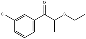 1-Propanone, 1-(3-chlorophenyl)-2-(ethylthio)- Structure