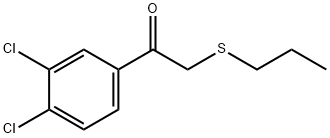 Ethanone, 1-(3,4-dichlorophenyl)-2-(propylthio)- Structure