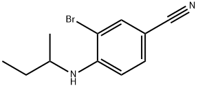 Benzonitrile, 3-bromo-4-[(1-methylpropyl)amino]- Structure