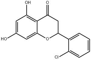 2-(2-Chlorophenyl)-5,7-dihydroxychroman-4-one Structure