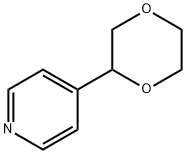 Pyridine, 4-(1,4-dioxan-2-yl)- Structure