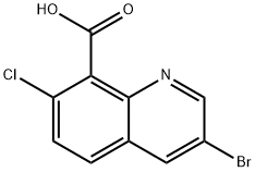3-Bromo-7-chloroquinoline-8-carboxylic acid Structure