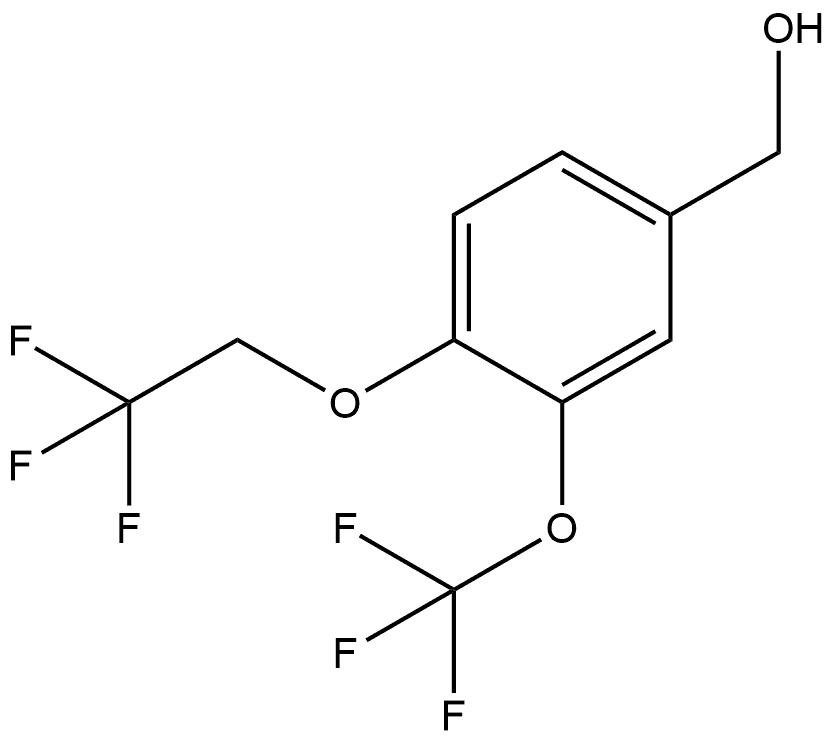 4-(2,2,2-Trifluoroethoxy)-3-(trifluoromethoxy)benzenemethanol Structure