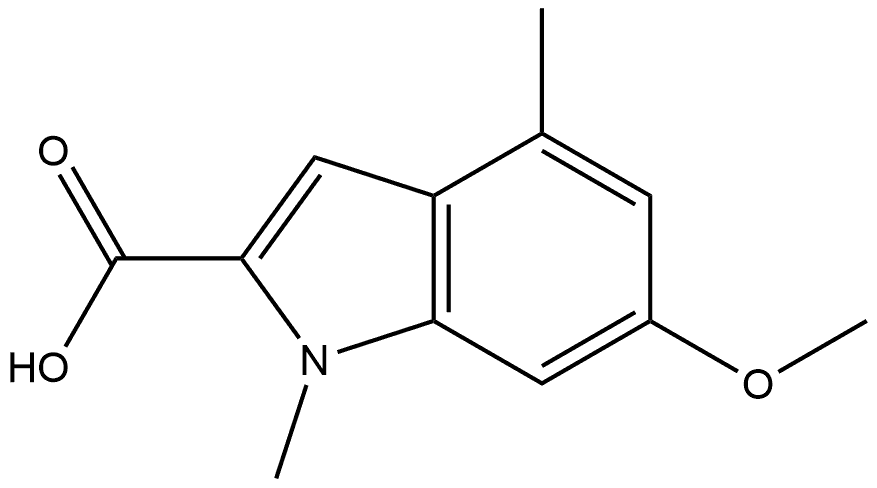 6-Methoxy-1,4-dimethylindole-2-carboxylic Acid Structure