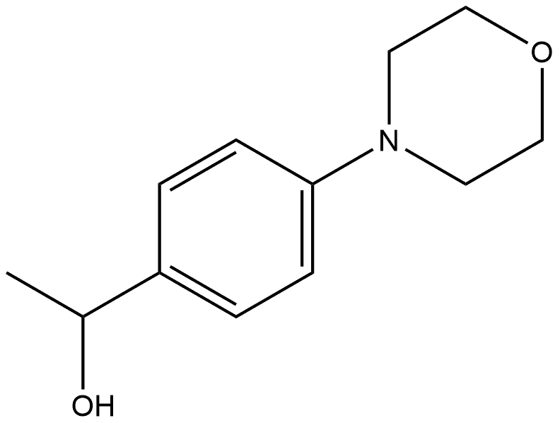 Benzenemethanol, α-methyl-4-(4-morpholinyl)- Structure