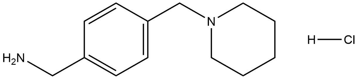 (4-(piperidin-1-ylmethyl)phenyl)methanamine hydrochloride Structure