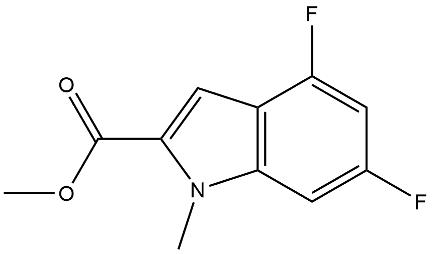 Methyl 4,6-Difluoro-1-methylindole-2-carboxylate Structure