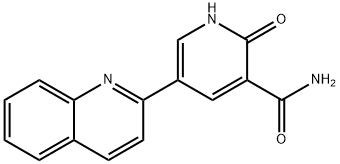 2-Oxo-5-(quinolin-2-yl)-1,2-dihydropyridine-3-carboxamide 구조식 이미지