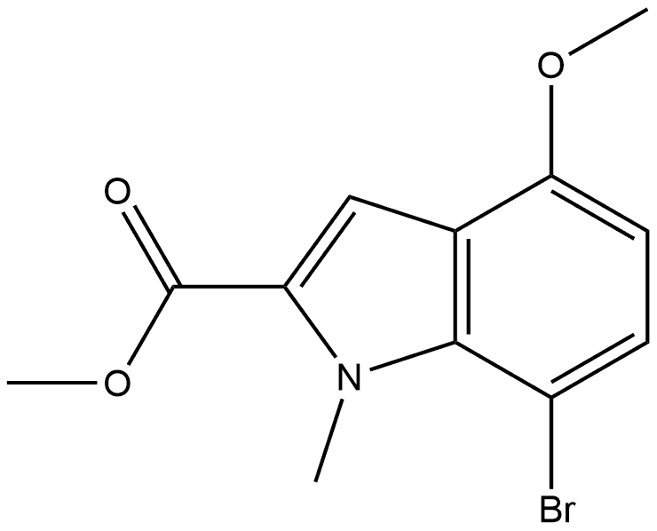 Methyl 7-Bromo-4-methoxy-1-methylindole-2-carboxylate Structure