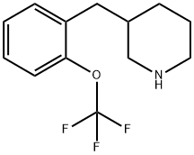 Piperidine, 3-[[2-(trifluoromethoxy)phenyl]methyl]- Structure