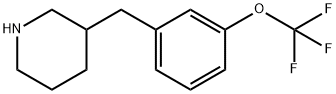 Piperidine, 3-[[3-(trifluoromethoxy)phenyl]methyl]- Structure