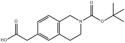 6-Isoquinolineacetic acid, 2-[(1,1-dimethylethoxy)carbonyl]-1,2,3,4-tetrahydro- Structure