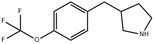 3-{[4-(trifluoromethoxy)phenyl]methyl}pyrrolidine hydrochloride Structure