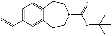 tert-butyl 7-formyl-2,3,4,5-tetrahydro-1H-3-benzazepine-3-carboxylate Structure