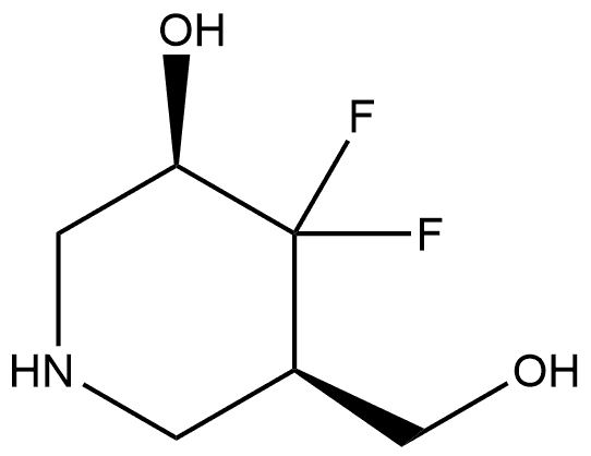 (3R,5R)-4,4-difluoro-5-(hydroxymethyl)piperidin-3-ol Structure