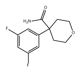 2H-Pyran-4-carboxamide, 4-(3,5-difluorophenyl)tetrahydro- Structure