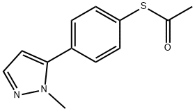 Ethanethioic acid, S-[4-(1-methyl-1H-pyrazol-5-yl)phenyl] ester Structure