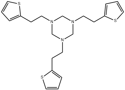 1,3,5-Triazine, hexahydro-1,3,5-tris[2-(2-thienyl)ethyl]- Structure