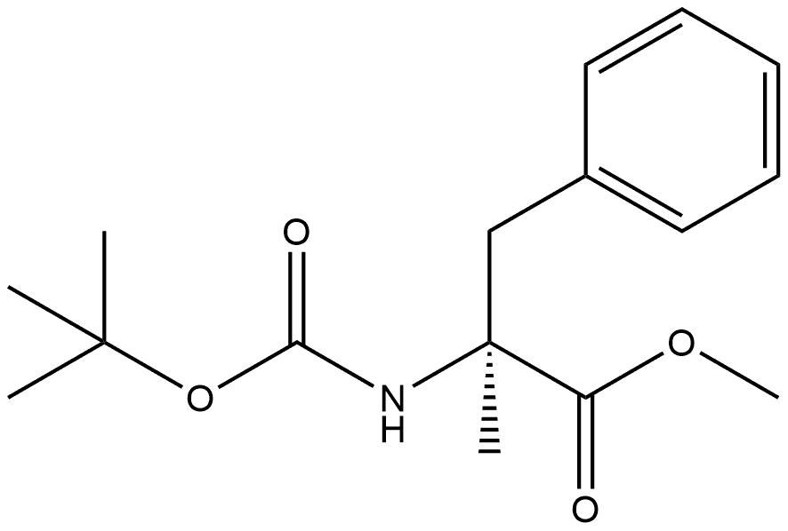 methyl (2S)-2-{[(tert-butoxy)carbonyl]amino}-2-methyl-3-phenylpropanoate Structure