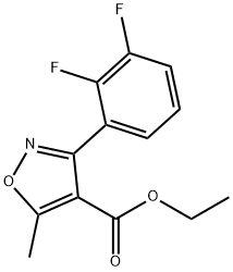 3-(2,3-Difluoro-phenyl)-5-methyl-isoxazole-4-carboxylic acid ethyl ester Structure