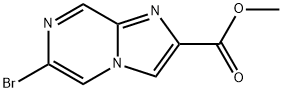 Imidazo[1,2-a]pyrazine-2-carboxylic acid, 6-bromo-, methyl ester Structure