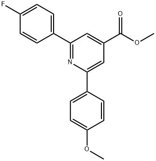 JR-9130, Methyl 2-(4-Fluorophenyl)-6-(4-methoxyphenyl)pyridine-4-carboxylate, 97% 구조식 이미지