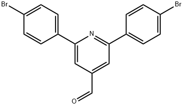JR-9177, 2,6-Bis(4-bromophenyl)pyridine-4-carbaldehyde, 97% 구조식 이미지
