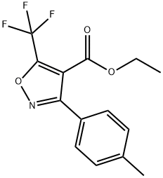 4-Isoxazolecarboxylic acid, 3-(4-methylphenyl)-5-(trifluoromethyl)-, ethyl ester Structure