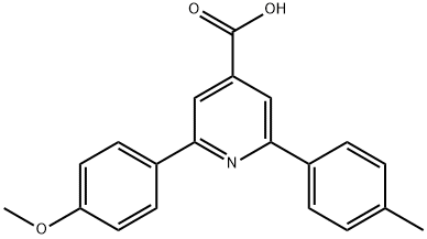 JR-9105, 2-(4-Methoxyphenyl)-6-p-tolylpyridine-4-carboxylic acid, 97% Structure